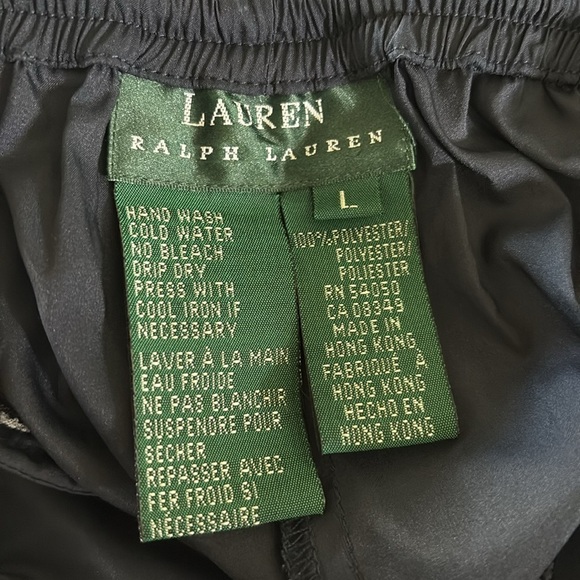 Lauren Ralph Lauren Pull On Black Joggers High Rise Size Large - Picture 6 of 6